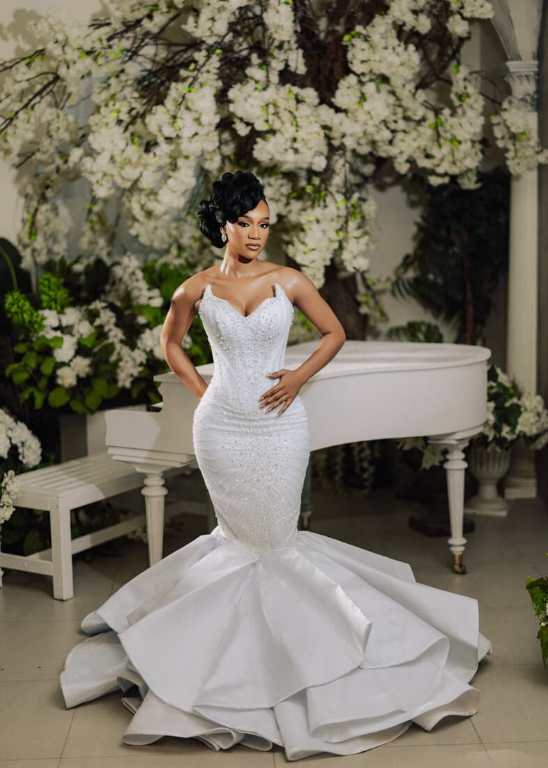 Bridal mermaid gown — in bloom