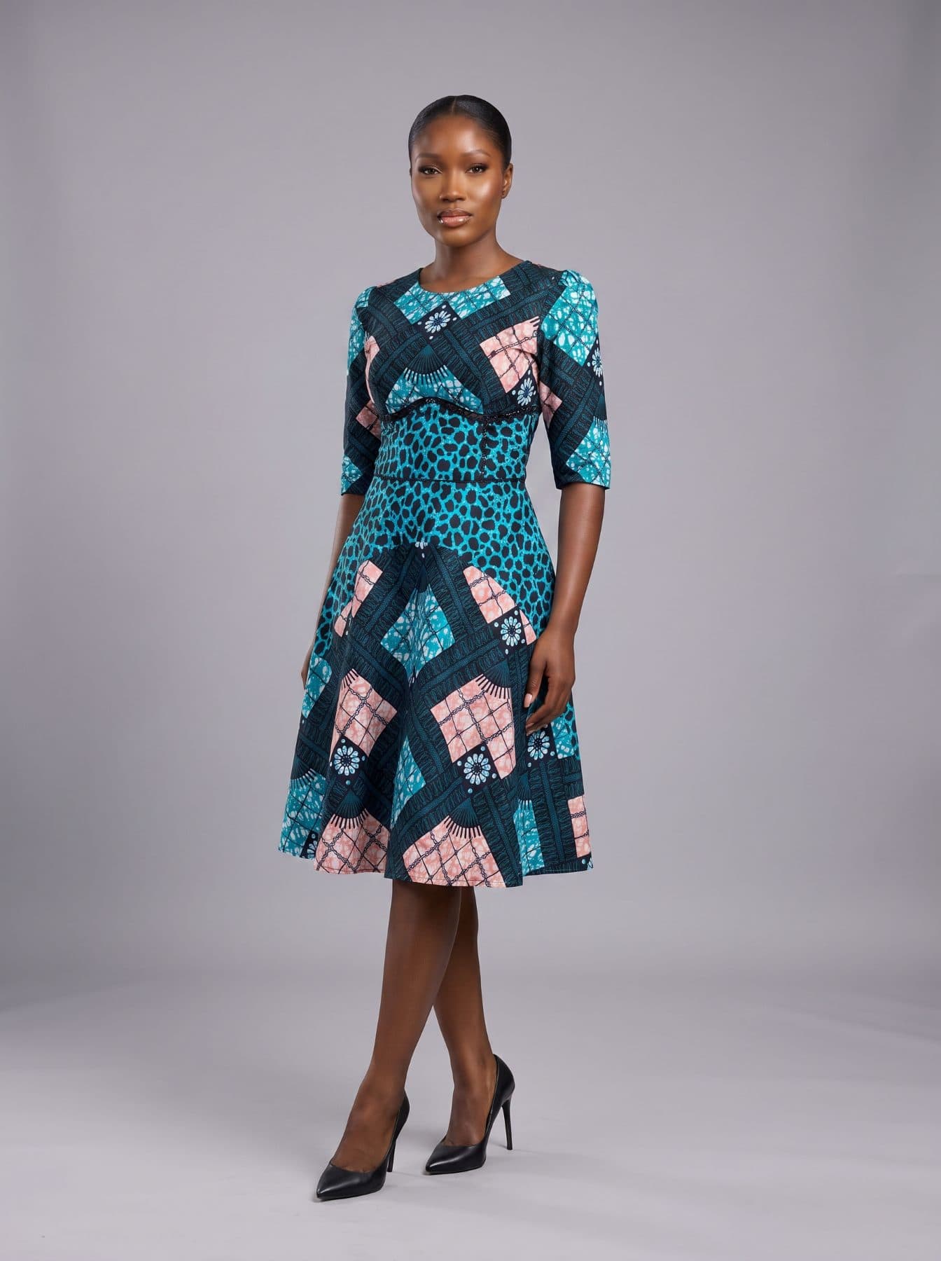 Zaria Bliss Dress (Turquoise)