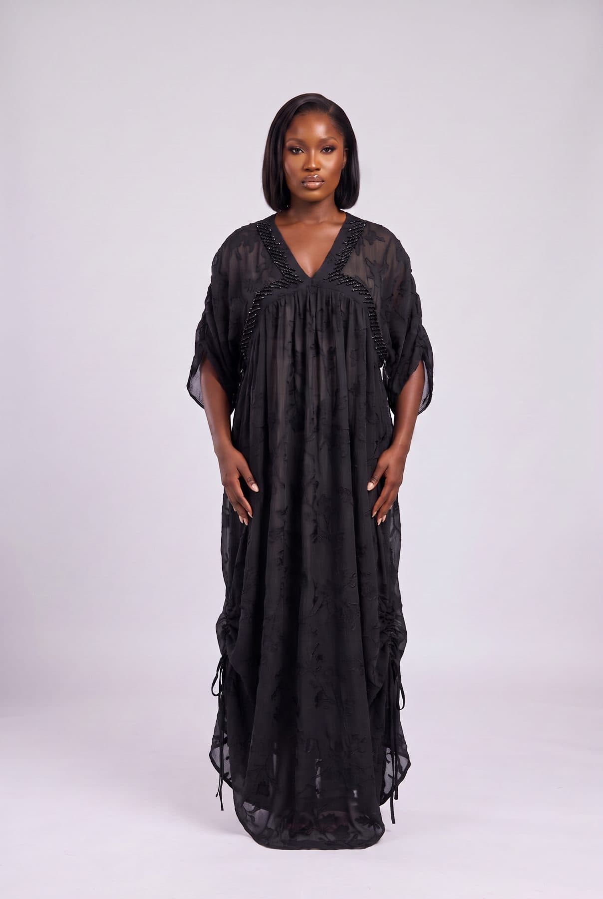 Vinea Beaded Kaftan (Black)