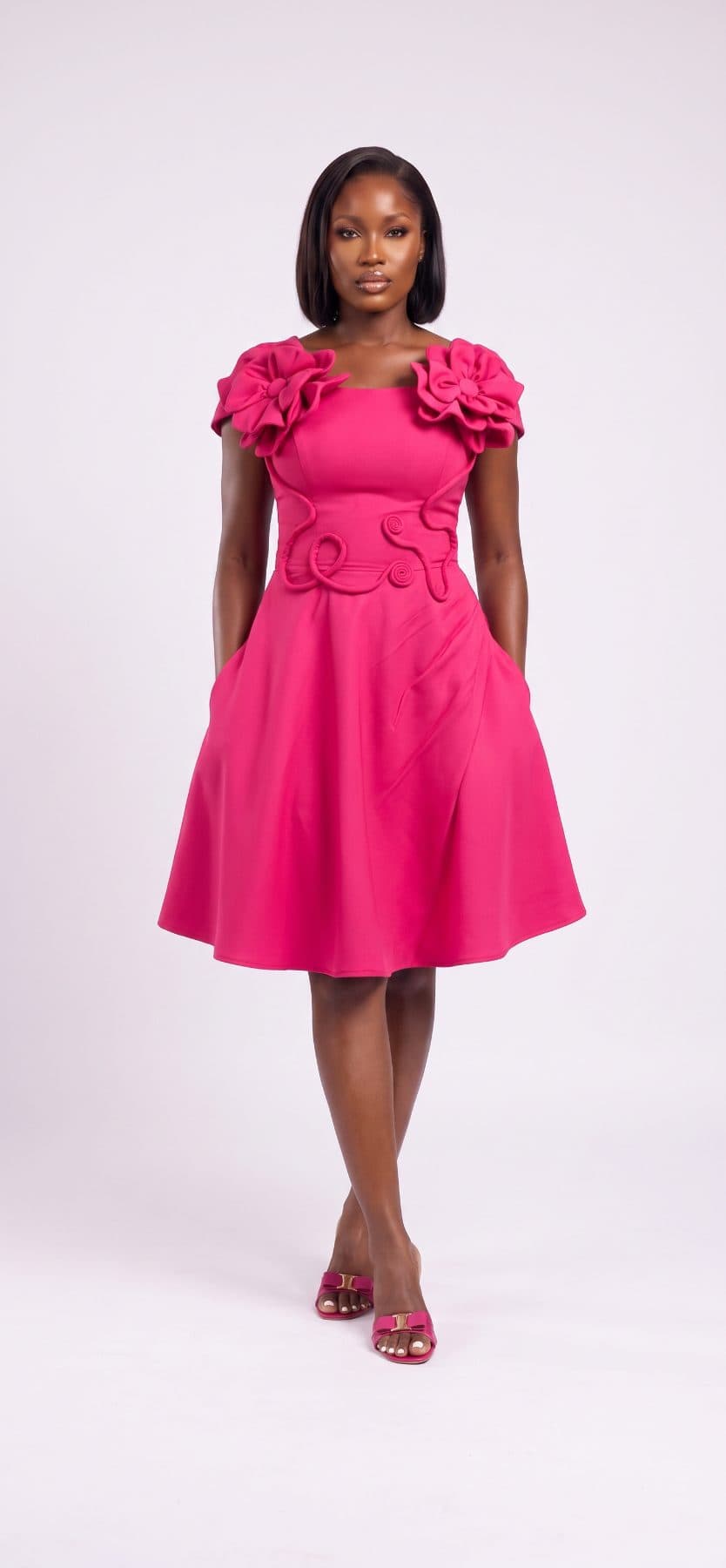 Zinnia Dress (Magenta)